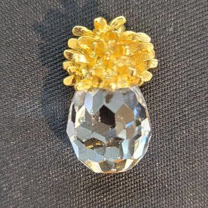 Swarovski Crystal Miniature Pineapple with Gold Colored Top